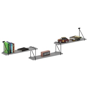 Полка с полкодержателями COFFEE SH4-ROD/BAR, серый, 1780х166х392 мм